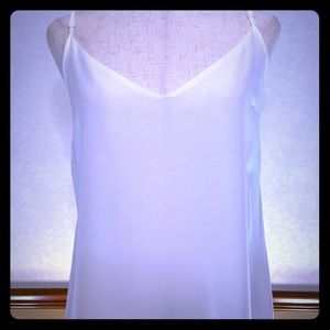 Asos White Flowy V Neck Spaghetti Strap Tank Sz 4